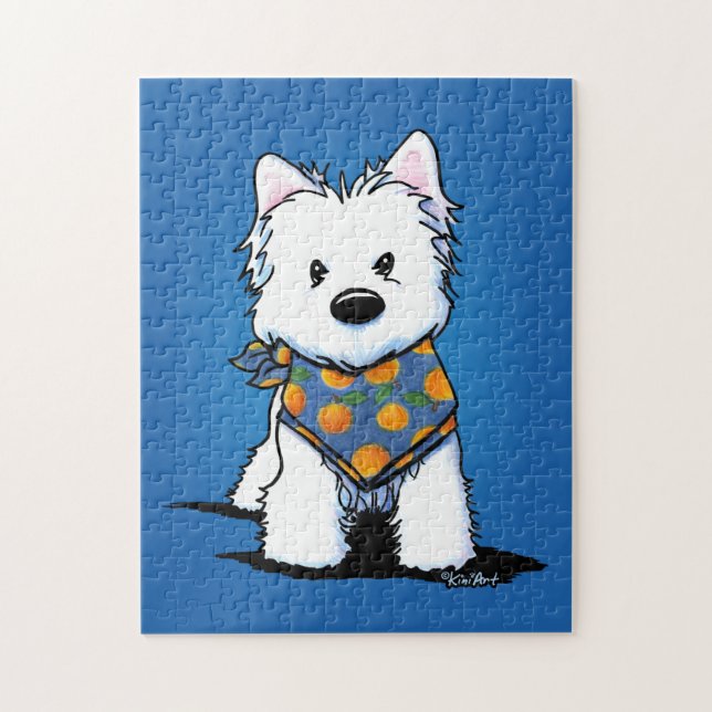 Puzzle KiniArt Westie Peach (Vertical)