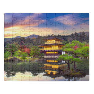 Puzzle Kinkaku-ji Zen Temple Kyoto Japon coucher de solei