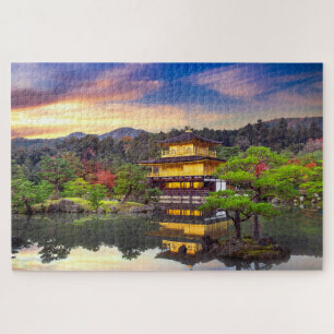 Puzzle Kinkaku-ji Zen Temple Kyoto Japon coucher de solei