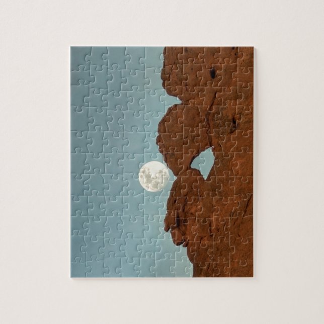 Puzzle Kissing Camels Under Moon (Vertical)