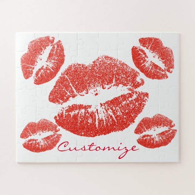 Puzzle Kissing Red lips (Horizontal)