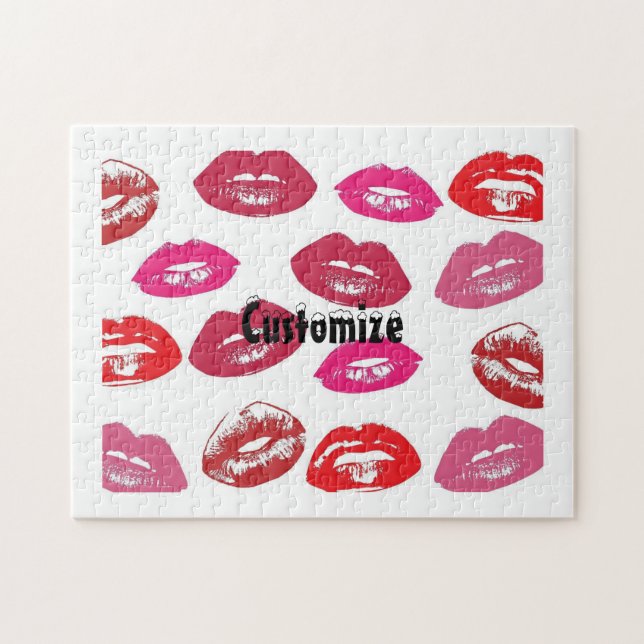 Puzzle Kissing Red lips (Horizontal)
