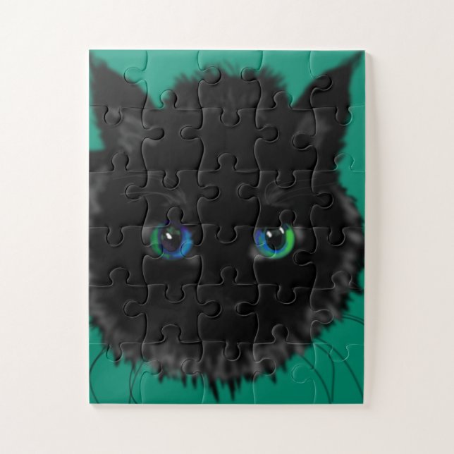 Puzzle Kitty noir (Vertical)