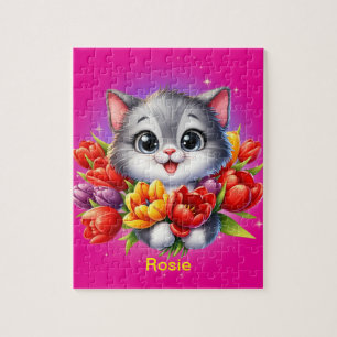 Puzzle Kitty personnalisé pour fille