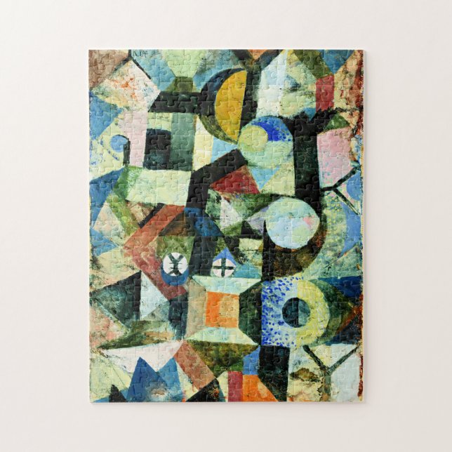 Puzzle Klee - Composition avec la demi-lune jaune (Vertical)