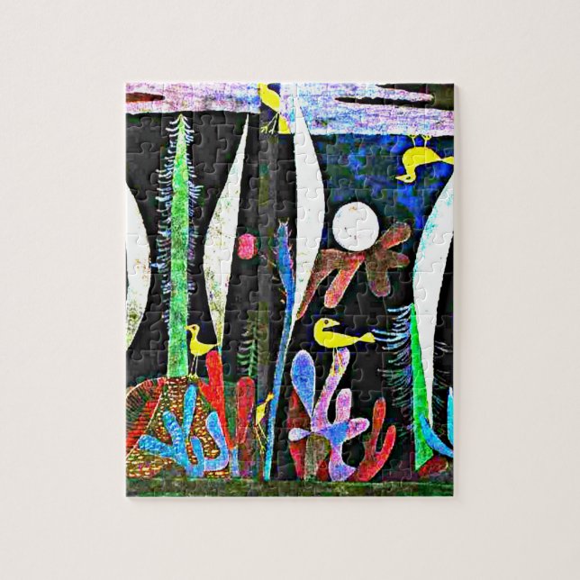 Puzzle Klee - Paysage aux oiseaux jaunes (Vertical)