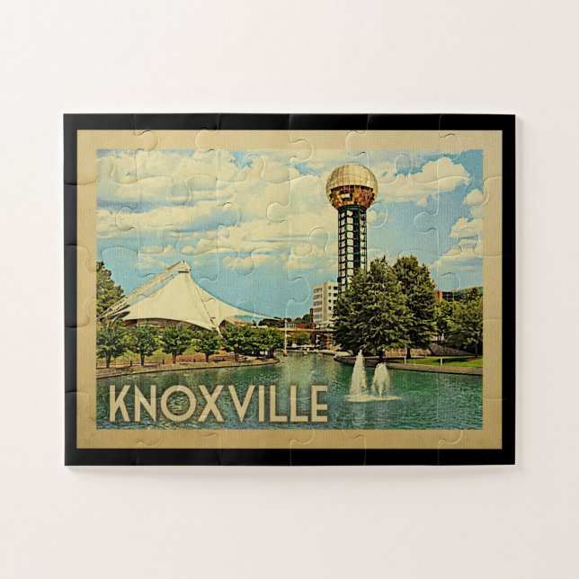 Puzzle Knoxville Tennessee Vintage Travel (Horizontal)