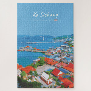 Puzzle Ko Sichang, Thaïlande - Vue animée du port