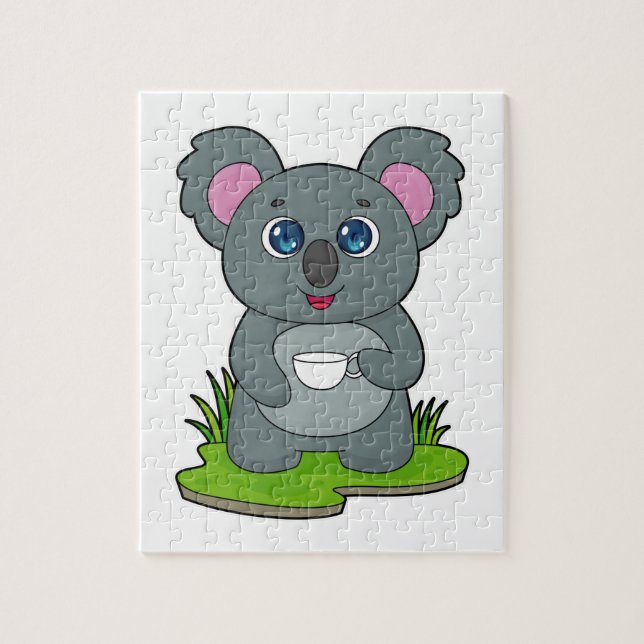 Puzzle Koala avec tasse de café (Vertical)