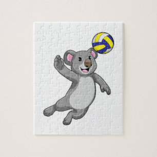 Puzzle Koala comme joueur de volleyball avec volleyball