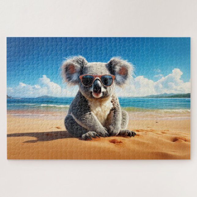 Puzzle Koala sur une plage de sable  (Horizontal)
