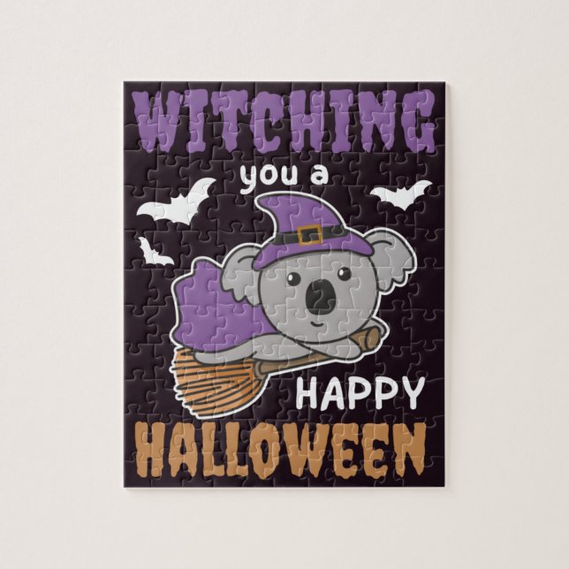 Puzzle Koala Witch Vous Sortie Un Joyeux Jigsaw D'Hallowe (Vertical)
