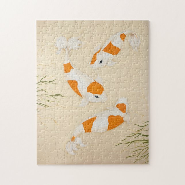 Puzzle Kohaku Koi Carp Peinture (Vertical)