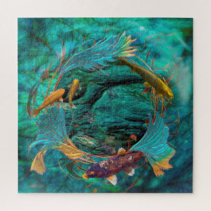 Puzzle Koi Fish NAGER EN PAIX