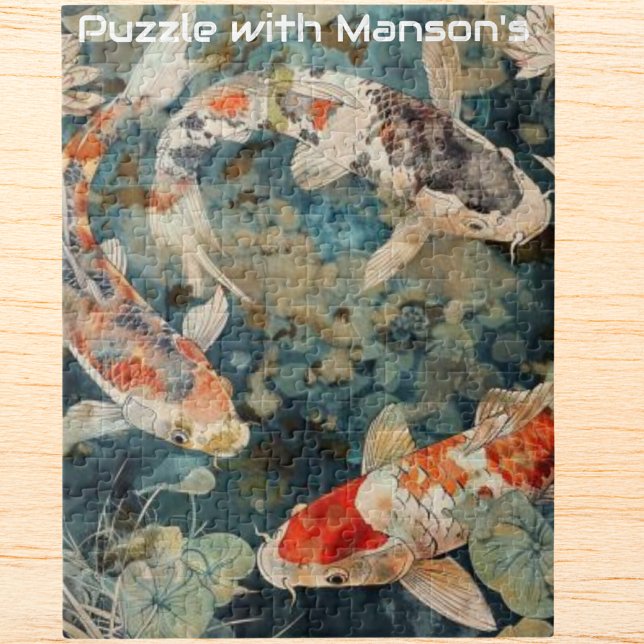Puzzle Koi Serenity Tranquil Koi Fish Pond personnalisé (Créateur téléchargé)