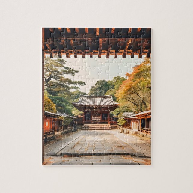 Puzzle Komorebi - The Sun-Drenched Temple (Vertical)