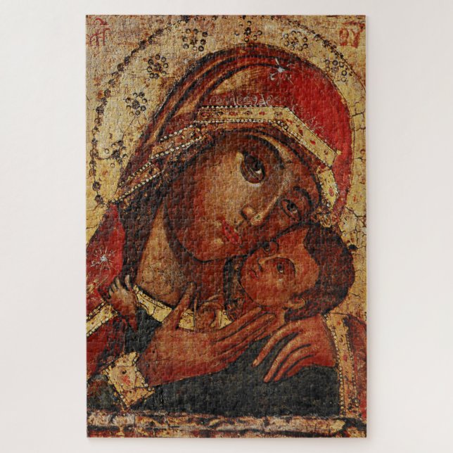 Puzzle Korsunskaïa : icon of the Mother of Dieu of Cherso (Vertical)