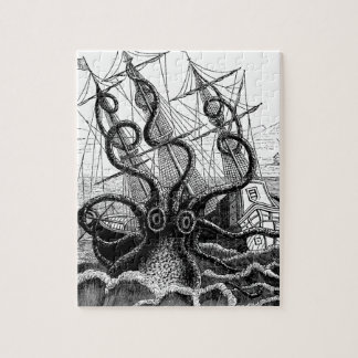 Puzzle Kraken/poulpe Eatting un bateau de pirate,