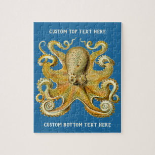 Puzzle Kraken vintage, Pieuvre Gamochonia, Ernst Haeckel