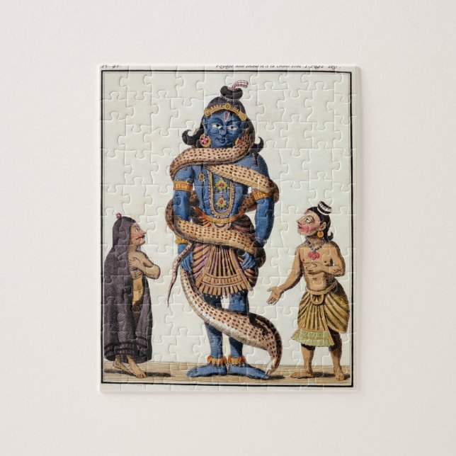 Puzzle Krishna a serré par le serpent de Kaliya, de 'Voya (Vertical)