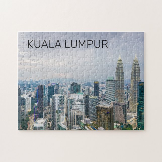 Puzzle Kuala Lumpur Malaisie Skyline Souvenir Vintage (Horizontal)