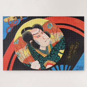 Puzzle Kuniyoshi d'Utagawa, image d'un acteur de Kabuki s