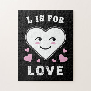 Puzzle L C'est pour l'amour Anniversaire Saint Valentin J