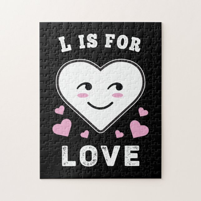 Puzzle L C'est pour l'amour Anniversaire Saint Valentin J (Vertical)