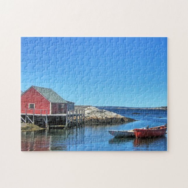 Puzzle La baie de Peggy en Nouvelle-Écosse. (Horizontal)