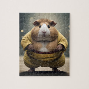 Puzzle "La bataille de Sumo : le puissant lutteur de coch
