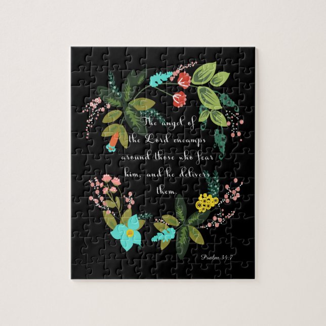 Puzzle La bible exprime l'art en vers - 23:2 de psaume (Vertical)