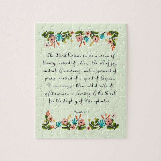 Puzzle La bible exprime l'art en vers - 61:3 d'Isaïe (Vertical)