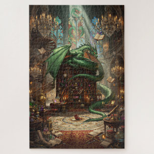 Puzzle La Bibliothèque du Dragon Oublié 1000 Pièces F
