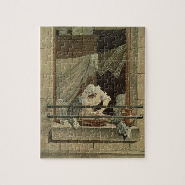 Puzzle La blanchisseuse, gravée par J. Laurent Julien (c1 (Vertical)