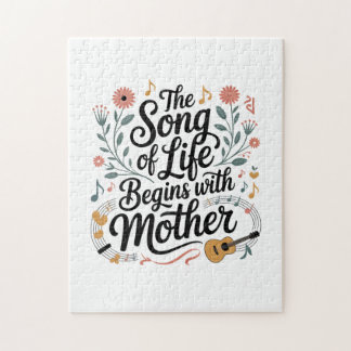 Puzzle La chanson de la vie commence avec Maman