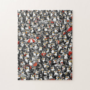 Puzzle La Chasse Impossible au Manchot Rouge