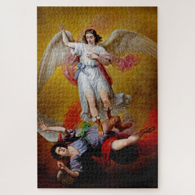 Puzzle La chute de Lucifer par Antonio Maria Esquivel (Vertical)