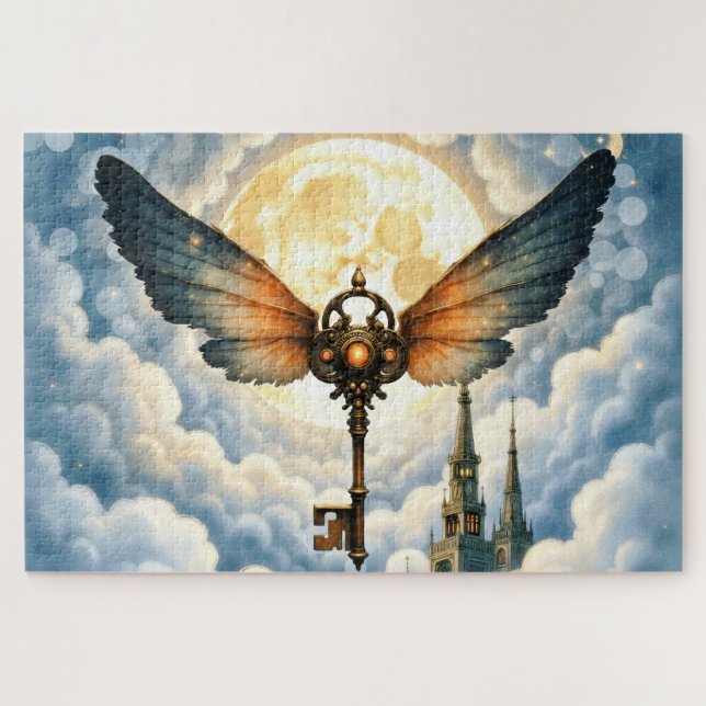 Puzzle La Clé de l'Éternité – Ailes Steampunk  (Horizontal)