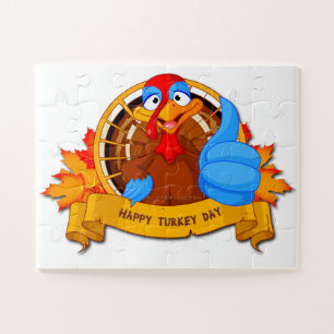 Puzzle La conception amusante de Thanksgiving de style de