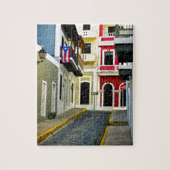 Puzzle la couleur de vieux San Juan Porto Rico (Vertical)