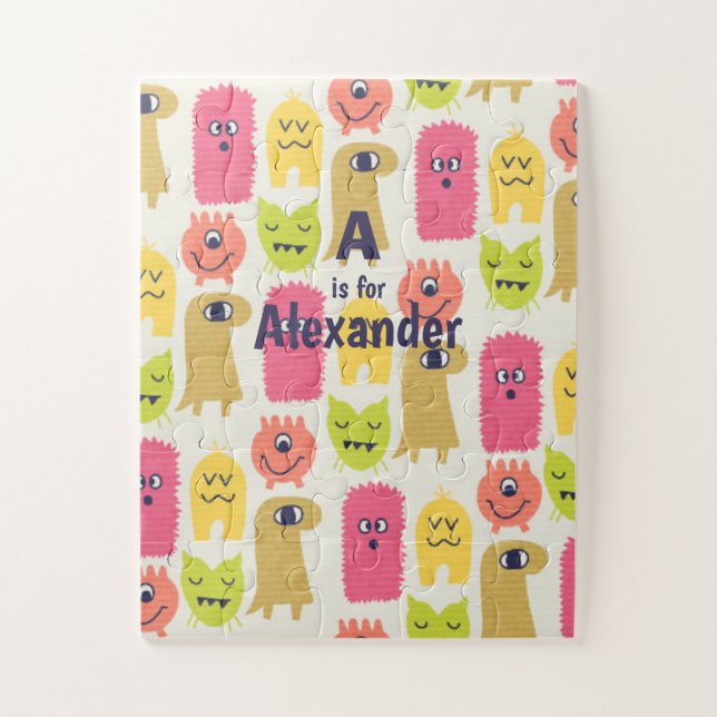 Puzzle La coutume de l'enfant monstre Cute Kawaii (Vertical)