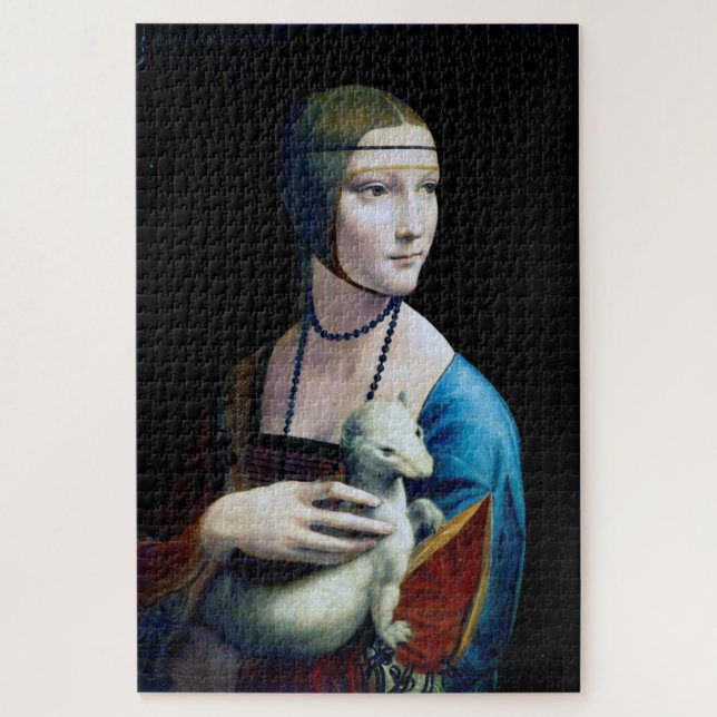 Puzzle La Dame avec une mine, Léonard de Vinci (Vertical)