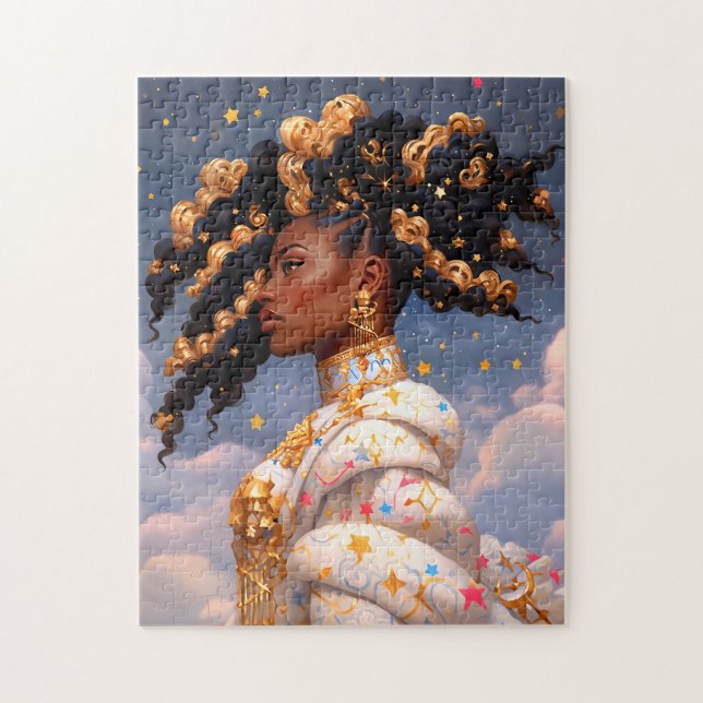 Puzzle La Dame Cosmique Art Imaginaire Africain Américain (Vertical)