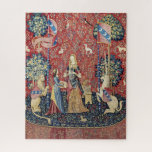 Puzzle La Dame et la licorne, Odeur<br><div class="desc">La Dame et la licorne, l'Odeur (La Dame a la licorne, L'odorat) Tapisserie médiévale (vers 1500). Cette tapisserie fait partie d'une série de six. Chaque tapisserie présente une dame médiévale dans différentes poses. Chaque scène représente l'un des cinq sens, ainsi qu'une sixième scène intitulée Mon Seul Desir (mon seul désir)....</div>