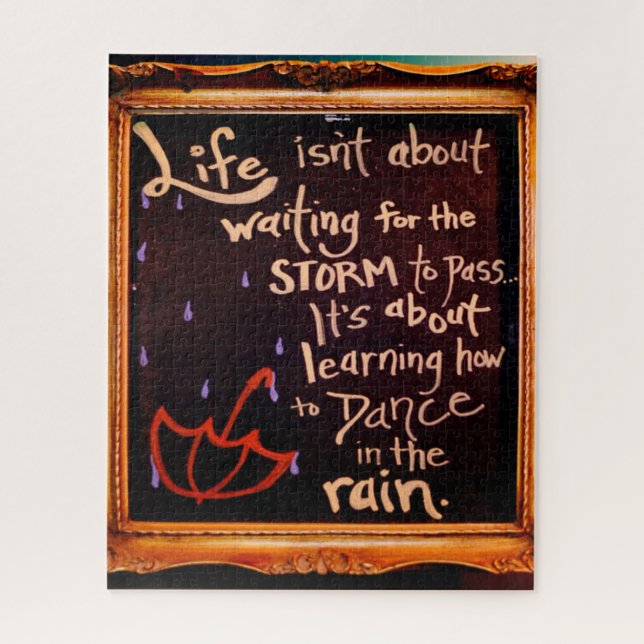 Puzzle La danse sous la pluie, la vie cite des expression (Vertical)