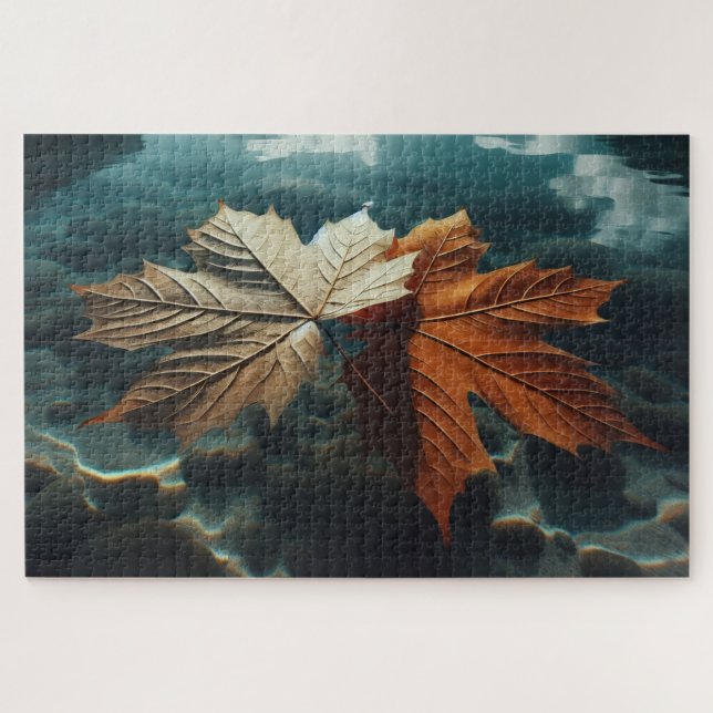 Puzzle La danse tranquille des feuilles d'automne dans de (Horizontal)