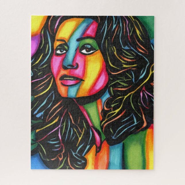 Puzzle La Dolce Espressione art original femme abstraite (Vertical)