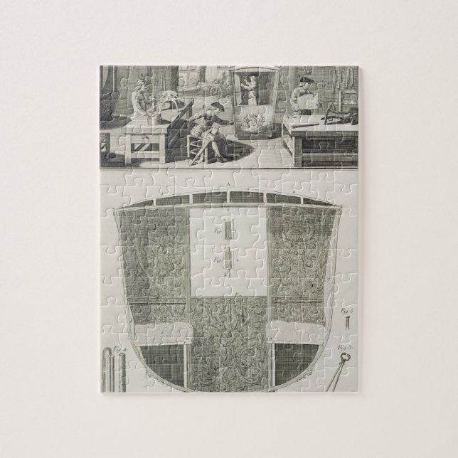 Puzzle La fabrication d'une chaise de berline dans un (Vertical)