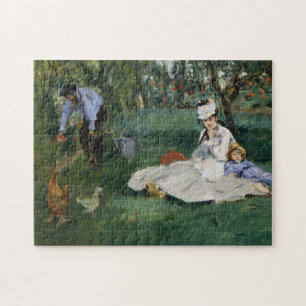 Puzzle La famille Monet dans son jardin   Édouard Manet