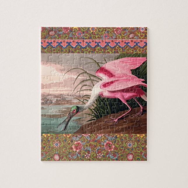 Puzzle La faune des oiseaux d'Audubon de Spoonbill Roseat (Vertical)